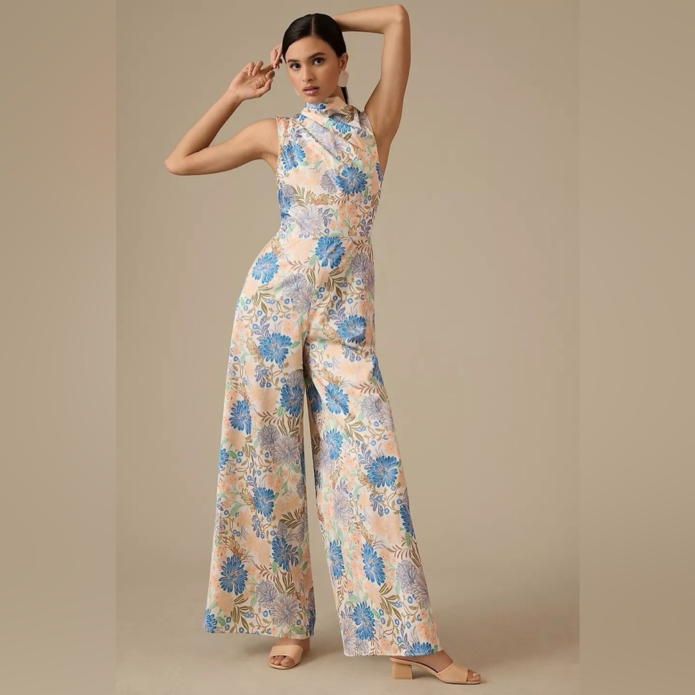 ❤️Anthropologie Significant Other Lana Tie-Back Jumpsuit Size 2